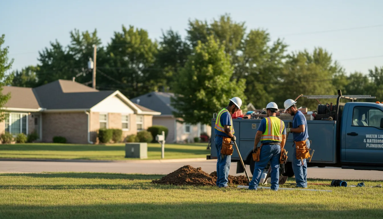 Residential water line and bathroom plumbing service in Shadyside, OH